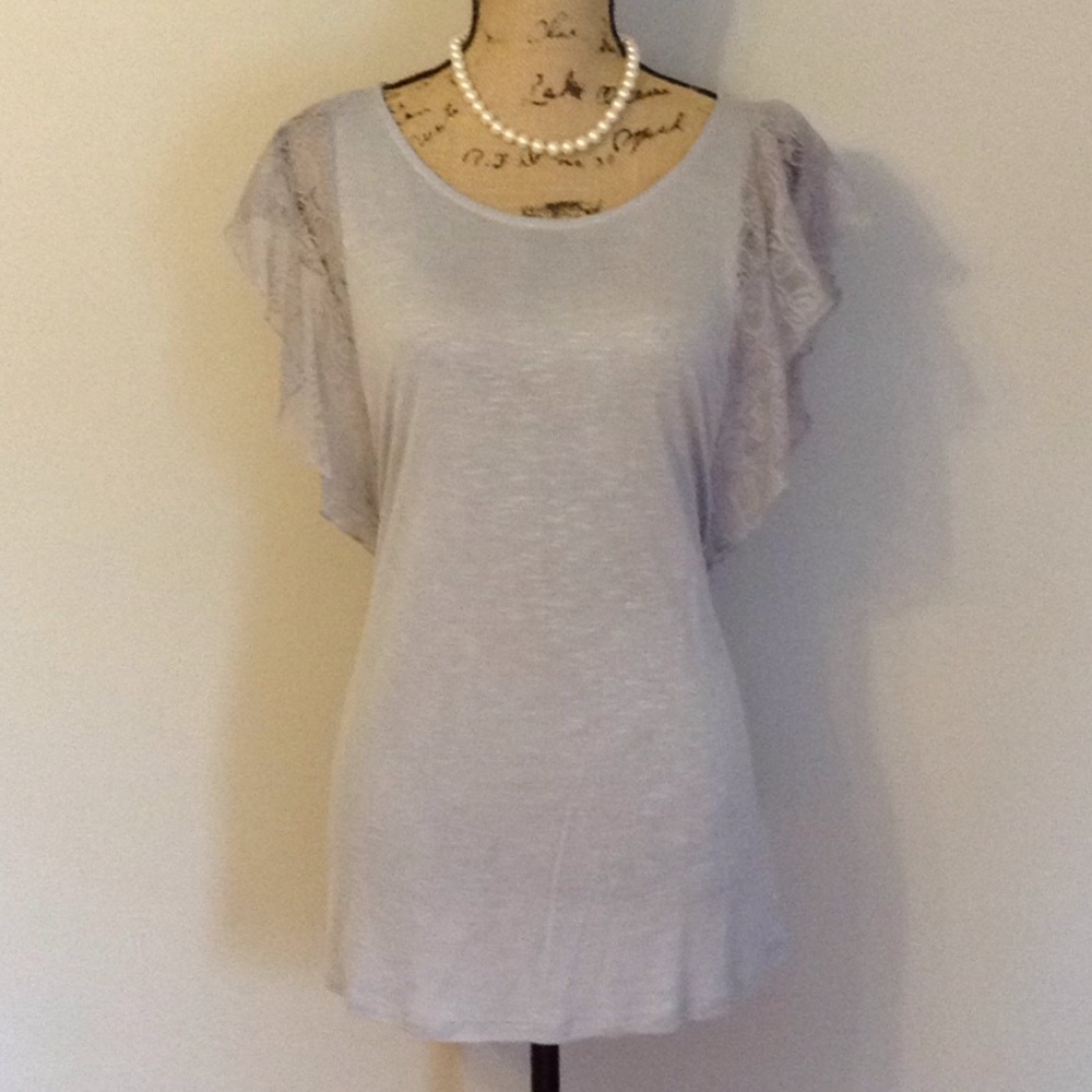 Lauren Conrad Eyelet Ruffle Top-NWT